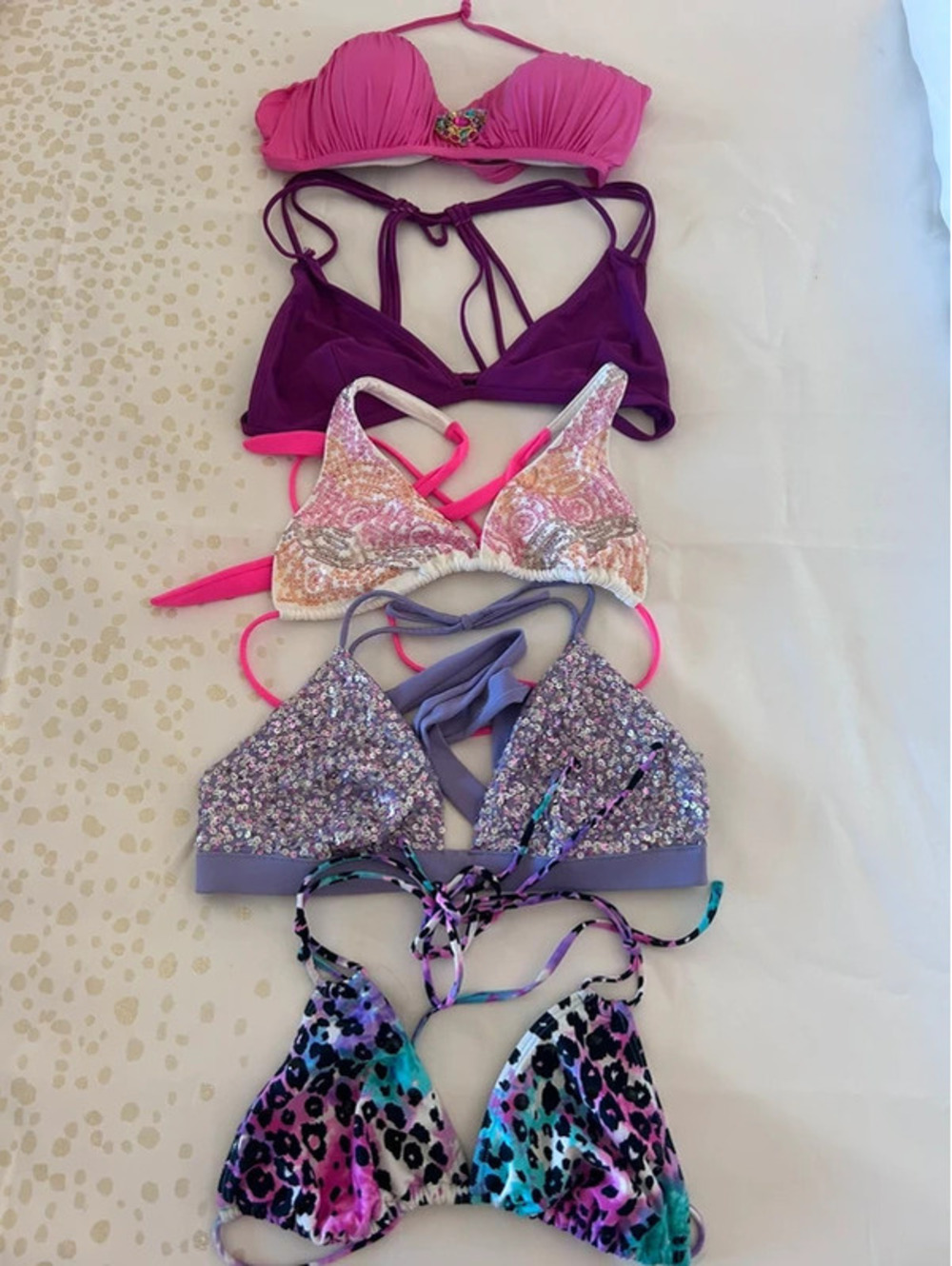 5 Pink and Purple Bikini Tops